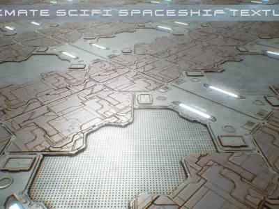 PBR Sci-Fi Spaceship Texture 43 Low-poly 3D model