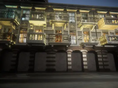 Ornament Balconies Low-poly 3D model