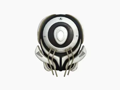 SciFi Backpack D05 White Black - Fashion Character Design Low-poly 3D model