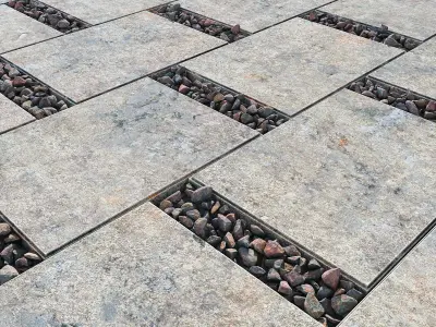 Paving title gravel 3D model