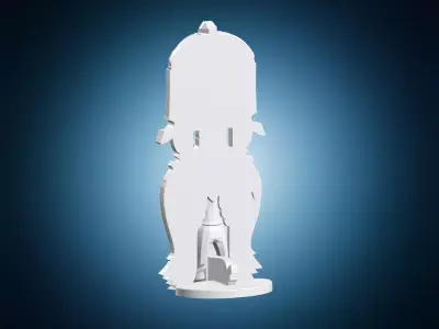 Fantasy Carved Architectural Owl 3D print model