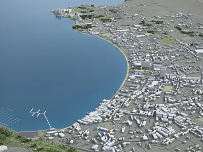 Pattaya  Low-poly 3D model