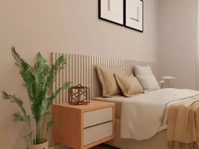 Bedroom 3D model 18