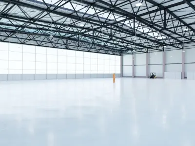 Airplane Hangar Interior 7 Low-poly 3D model