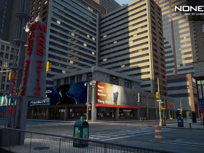 NYC Broadway - 7th Avenue Set 2 V2 3D model