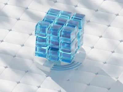 Stylish 3D cubic design 3D model