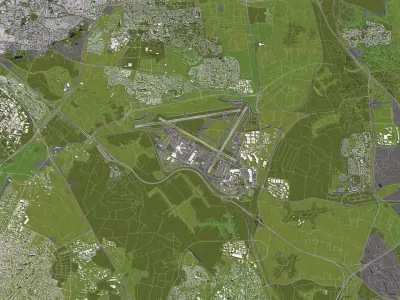 Tel Aviv Israel 50x50km 3D City Map 3D model