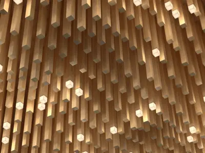 False wooden ceiling 3D model