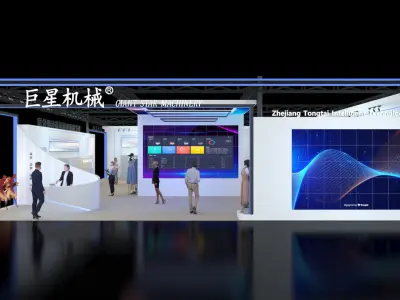 Booth Exhibition Stand Stall 9x6m Height 440cm 4 Open 3D model 3D model