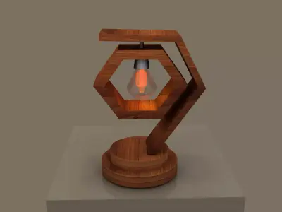 Side Table Lamp 3D model