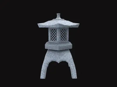 Medieval Torch V06 Low-poly 3D model