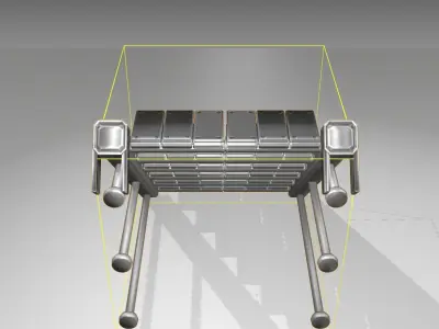 Futuristic Stairs - 13 - Basic Textures Low-poly 3D model