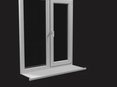 Plastic window 3D Low-poly 3D model