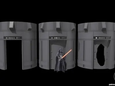 Star Wars Death Star Elevators for action figures 3D print model