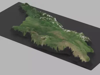 Georgia Map Country Low-poly 3D model