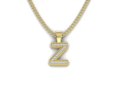 Pendant Z letter 3D print model