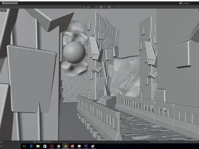 Epic enviroment scene made in blender 3D model