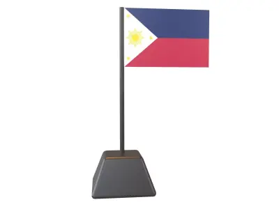 Flag of the Philippines 1919 v1 001 Low-poly 3D model