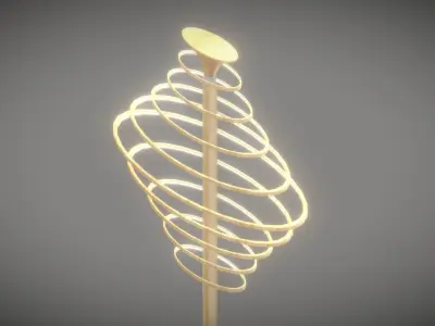 Wooden Ledlamp O-Rings 3D model