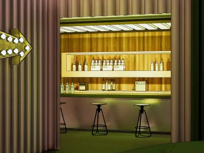 Discotheque interior 3D model