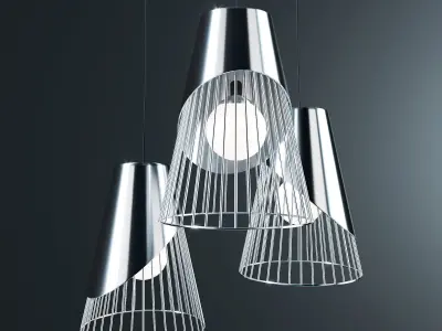 Conic Section Pendant Light 3D model