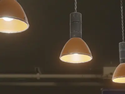 Raw Metal  Orange Industrial Low-poly 3D model