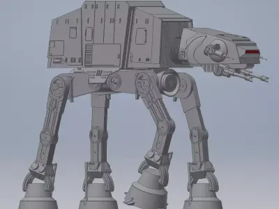 Ultra Realistic Star Wars AT-AT Model 3D print model
