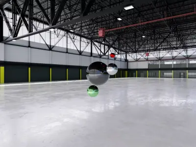 HDRI - Airplane Hangar Interior 12 Texture