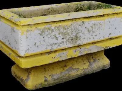 Public Flower Pot  Low-poly 3D model