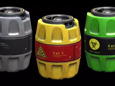 Realistic Barrels Pack PBR  Low-poly 3D model