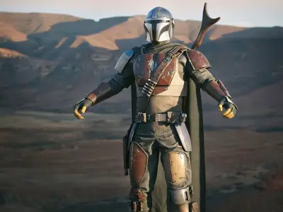 Mandalorian Armor - 3D AssetKit Low-poly 3D model