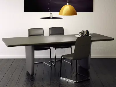 Vulcano concrete dining table Free 3D model