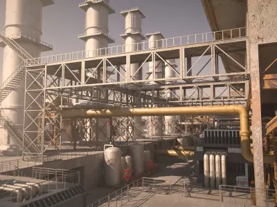 OilFactory 3D model