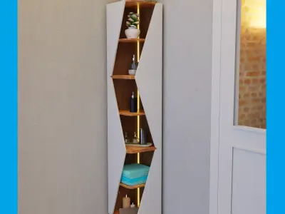 Washroom Cabinet with Assets-01 3D model