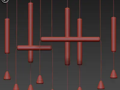 Puro Brokis Ceiling Light 3D model