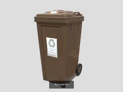 Recycling bins 3D Model Pack