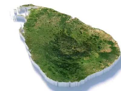 Sri Lanka Terrain Country 3D model