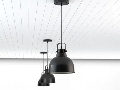 Ceiling Lamp Metallic  Low-poly 3D model
