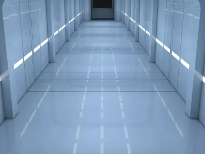 Sci Fi Tunnel 3D model 25