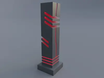 Awesome Floor Lamp Mat Gray Lamp  Rgb Led Lamp Free low-poly 3D model