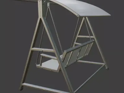 Modern Canopy Swing Bench 3D model