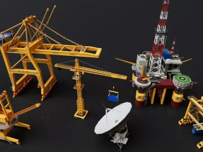 Refinery Factory Power Plant Mega Pack Collection 3D model