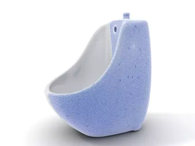 Modern White Urinal model pack Low-poly 3D model