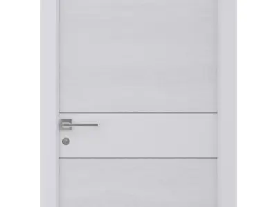 Door-068 wooden door with handle 3D model