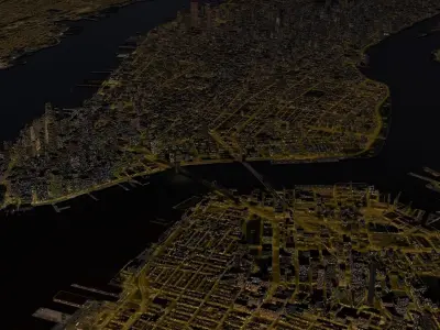 New York City Night 3D model