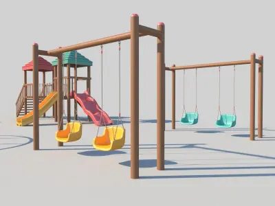 The Playground colorful set 3D model