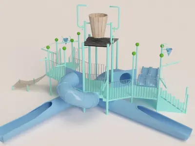 Chidren Slide Water Park 3D model