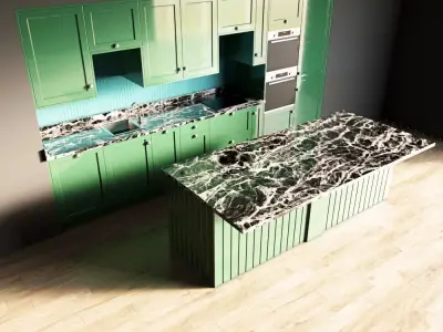 88-Kitchen4 glossy 8 3D model