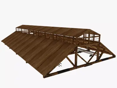 Ceiling Ventilation Pipes 17 3D model