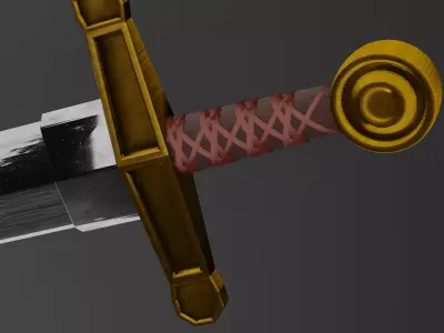 RealisticSword sword Low-poly 3D model
